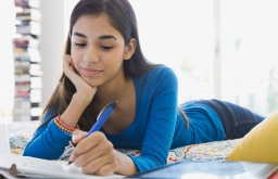 student doing homework